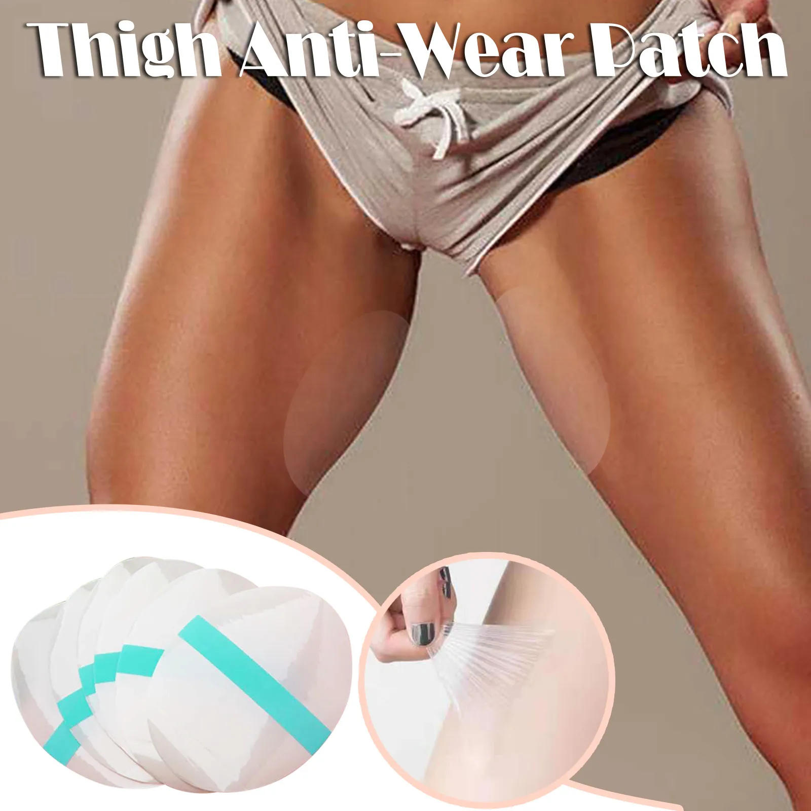 Description Picture 2 of item1/6/12/18pc Thigh Tapes Unisex Disposable Transparent Invisible Body No-friction Pads Patches For Outdoor Anti-wear Paste Thigh