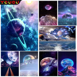 YOUQU 5d Diy Diamond Painting Landscape Diamond Picture Space Universe Cross Stitch DIY Rhinestone Embroidery Decoration