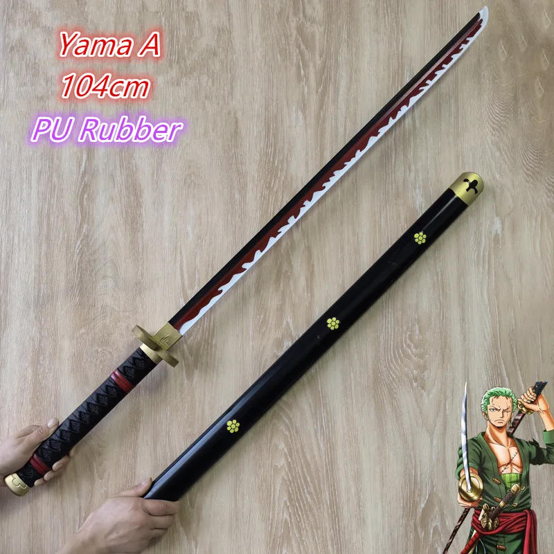 Description Picture 5 of itemCosplay Sword 1:1 Anime Wado Ichimonji Sword Weapon Katana Safety PU Samurai Sword Toy 104cm