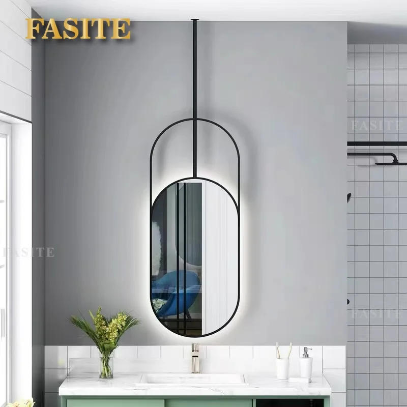 Description Picture 3 of itemHanging Backlight Mirror Bathroom Aesthetic Dressing Bathroom Mirror Modern Full Height Custom Espejo Pared Bathroom Fixture