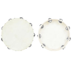New 10inch Tambourine Orff Sheepskin Drum Wood Tambour Tambourine Drum Toys for Children Kids Percussion  Instruments Timbrel