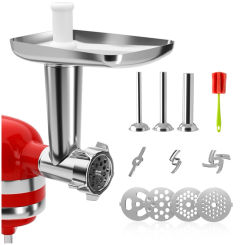 Metal Meat Food Grinder Attachment for Stand Mixer Rod Grinder Sausage Filling Attachment