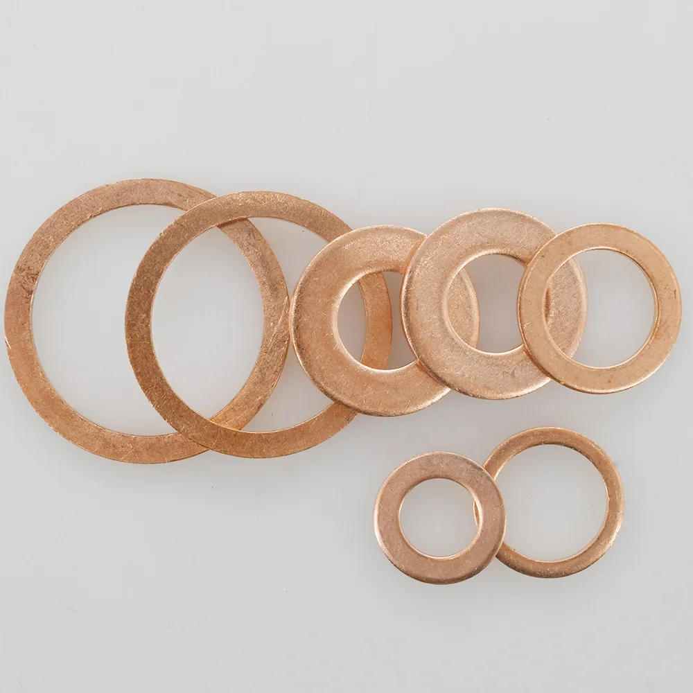 Description Picture 6 of itemSolid pure copper oil plug gasket M5 M6 M8 M10 M12 M14 M16 M18 M20 M22 M24 Motorcycle oil pan flat sealing gasket O-ring washer