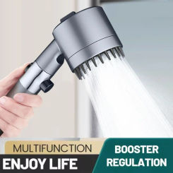 4 Modes Shower Head High Pressure Showerhead One-Key Stop Water Massage Shower Head With Filter Element Bathrathroom Accessories