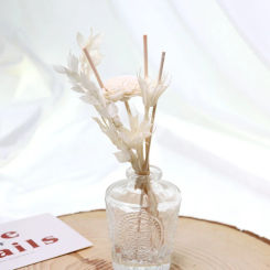 8 Pcs Combinations Of Dried White Flowers Reed Diffuser Stick