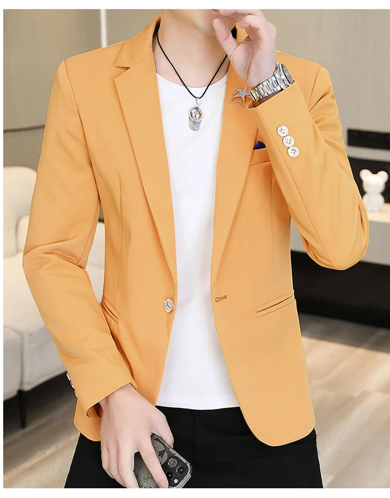 Description Picture 5 of itemThe Main Promotion of New Explosive Suit Fashion Coat Casual + Everything + Personality + Wedding Comfortable Men's Clothing