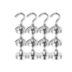 Different Size Magnetic Hooks Heavy Duty with Epoxy Coating for Refrigerator, Magnetic Cruise Hooks for Hanging, Classroom, Offi