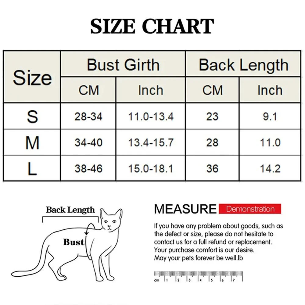 Description Picture 2 of itemAnti Licking Pet Cat Clothes Girls Kitten Overall Pajamas Cat Clothes Recovery Suit Female Jumpsuit Cat Sterilization Vest Shirt