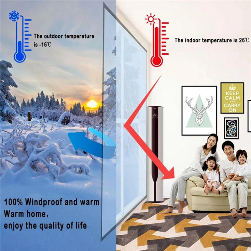 Description Picture 6 of itemEROCACA Window Heat Insulation film Warm film in winter Self-Adhesive mucosa protective transparent Soft glass film For window