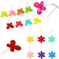10-50pcs Random Color Needle Threader Elderly Easy Sewing Device Thread Guide Tool Hand Machine Needlework Flower Butterfly Head
