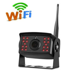 QXNY WiFi Truck Bus RV HD 720P 50M Wireless 5G DVR Recorder Dashcam Front Rear View Camera for IOS or Android Phone