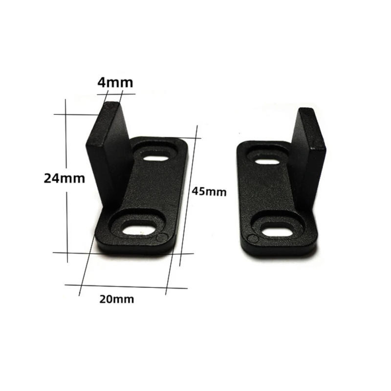 Description Picture 5 of item1pair Floor Fixing Low Noise Barn Door Floor Guide Sliding Anti Swinging Adjustable Furniture Hardware Bottom Bracket