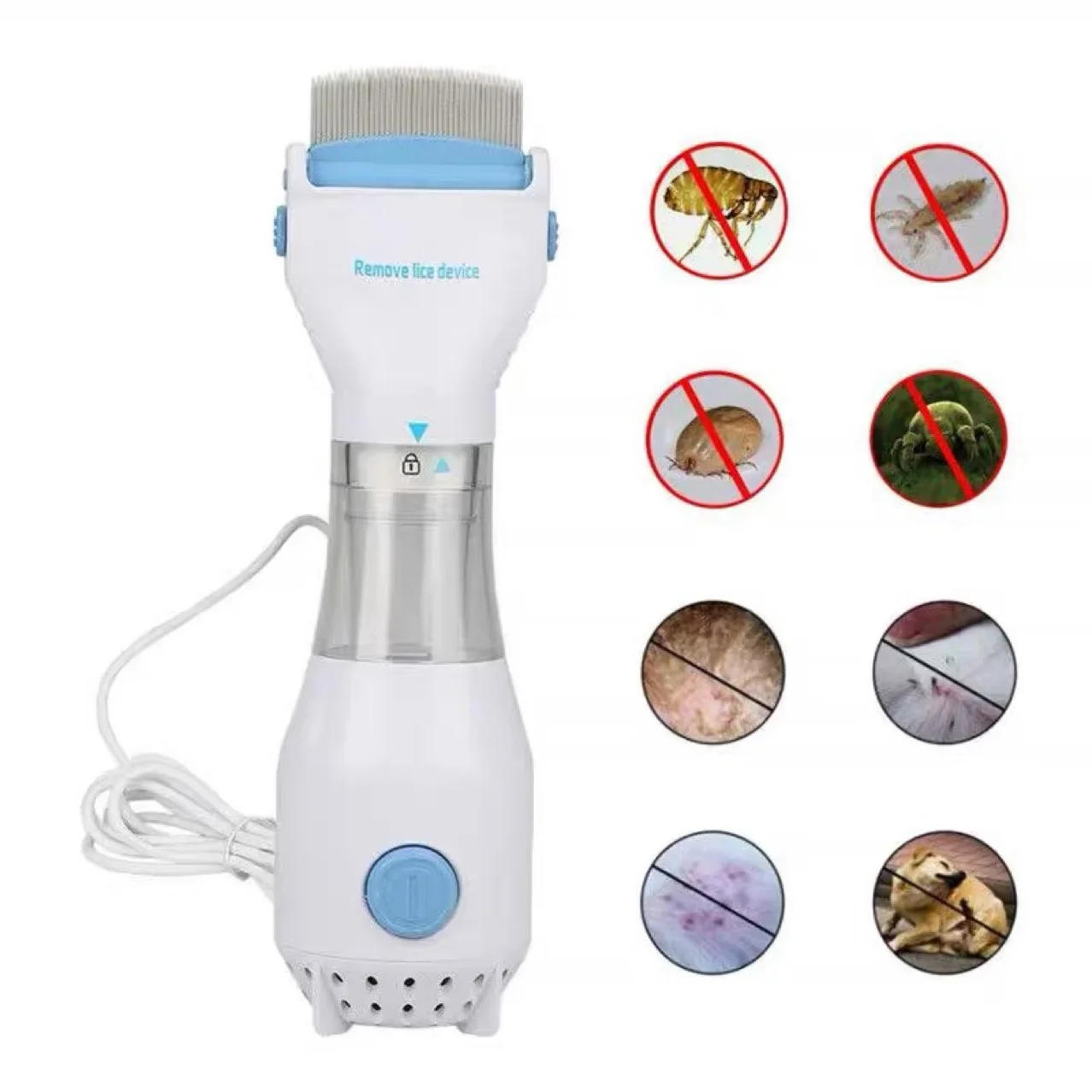 Description Picture 2 of itemPet Electric Lice Grabber Comb Multifunctional Physical Flea Removal Killer Brush for Cats Dogs Hair Cleaner Lice Remover Comb