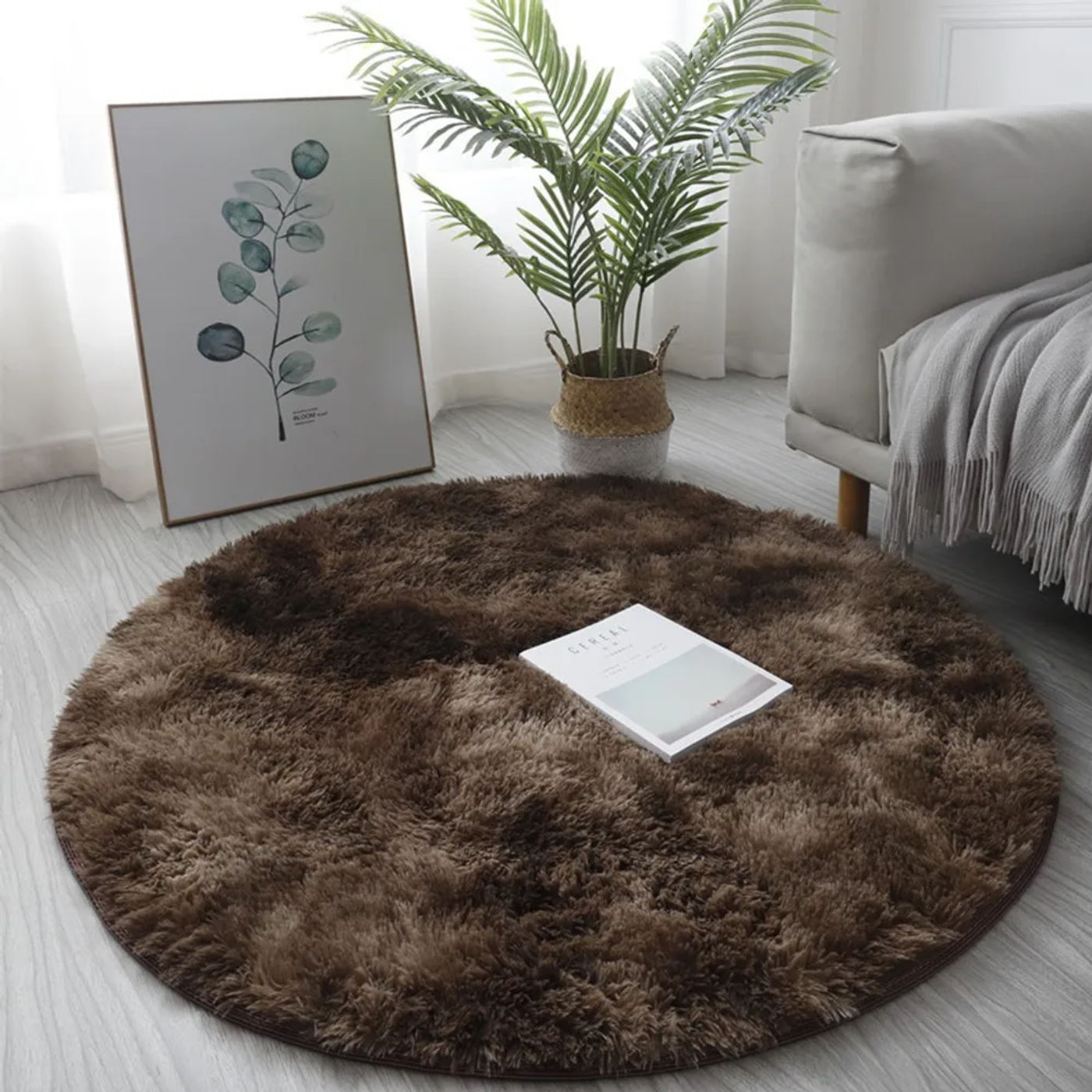 Description Picture 4 of itemCircle Round Shaggy Rug Living Room Bedroom Carpet Floor Mat Anti-Skid