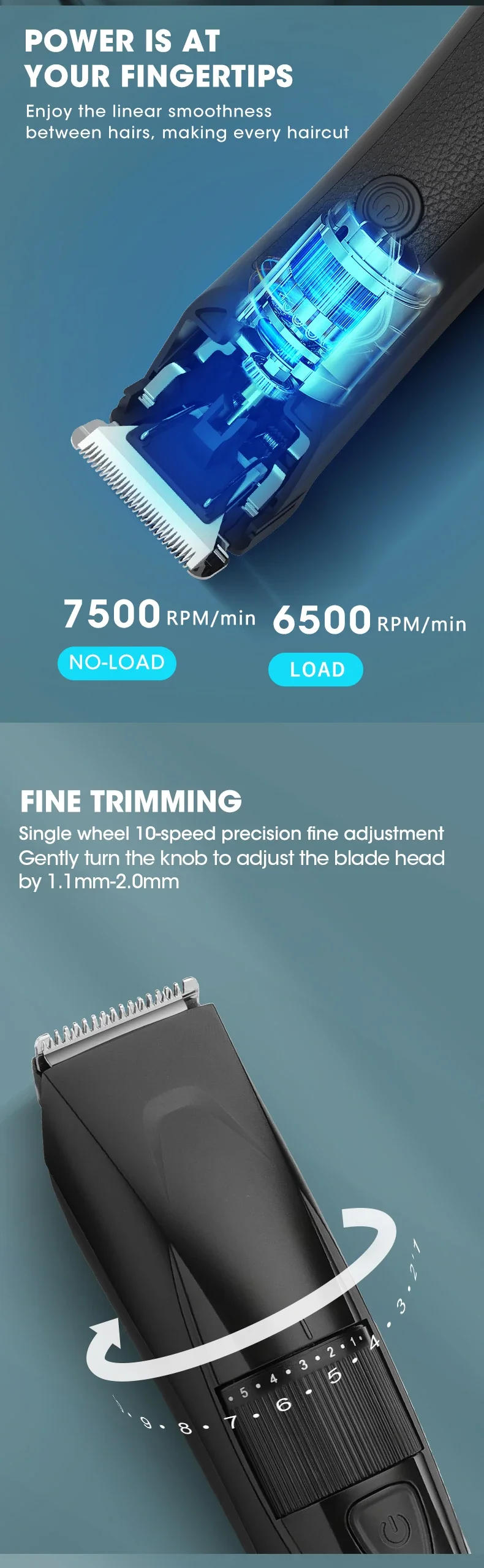 Description Picture 5 of itemRESUXI 377 4-in-1 Men's Multi Functional Hair Clipper Set Nose Hair Trimmer Electric Shaver and Beard Trimmer Grooming Tools Set