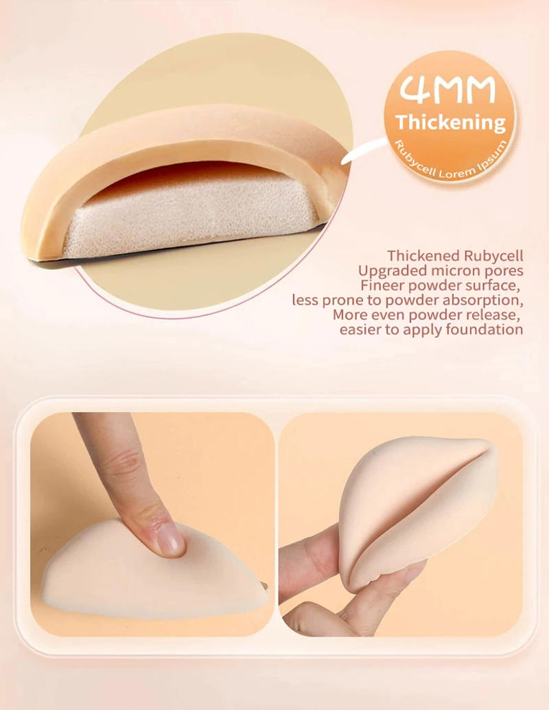 Description Picture 6 of item2pcs/10pcs Air Cushion Powder Puff | Soft Marshmallow Makeup Sponge for Foundation Concealer & BB Cream | Skin-Friendly Washab