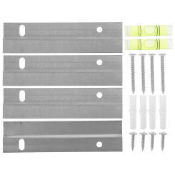 2 Sets Clothes Hangers Kit Wall Hanging Picture Frame Z Clips Mirror Brackets Heavy Duty Headboard Heart-shaped Mounting
