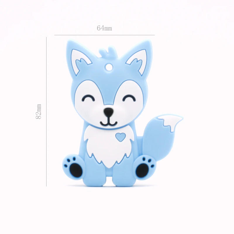 Description Picture 3 of itemSilicone Mini Fox Baby Pacifier Pendants Food Grade Silicone Bead Rodent Animal Baby Teether Tiny Rod Children's Goods Toy