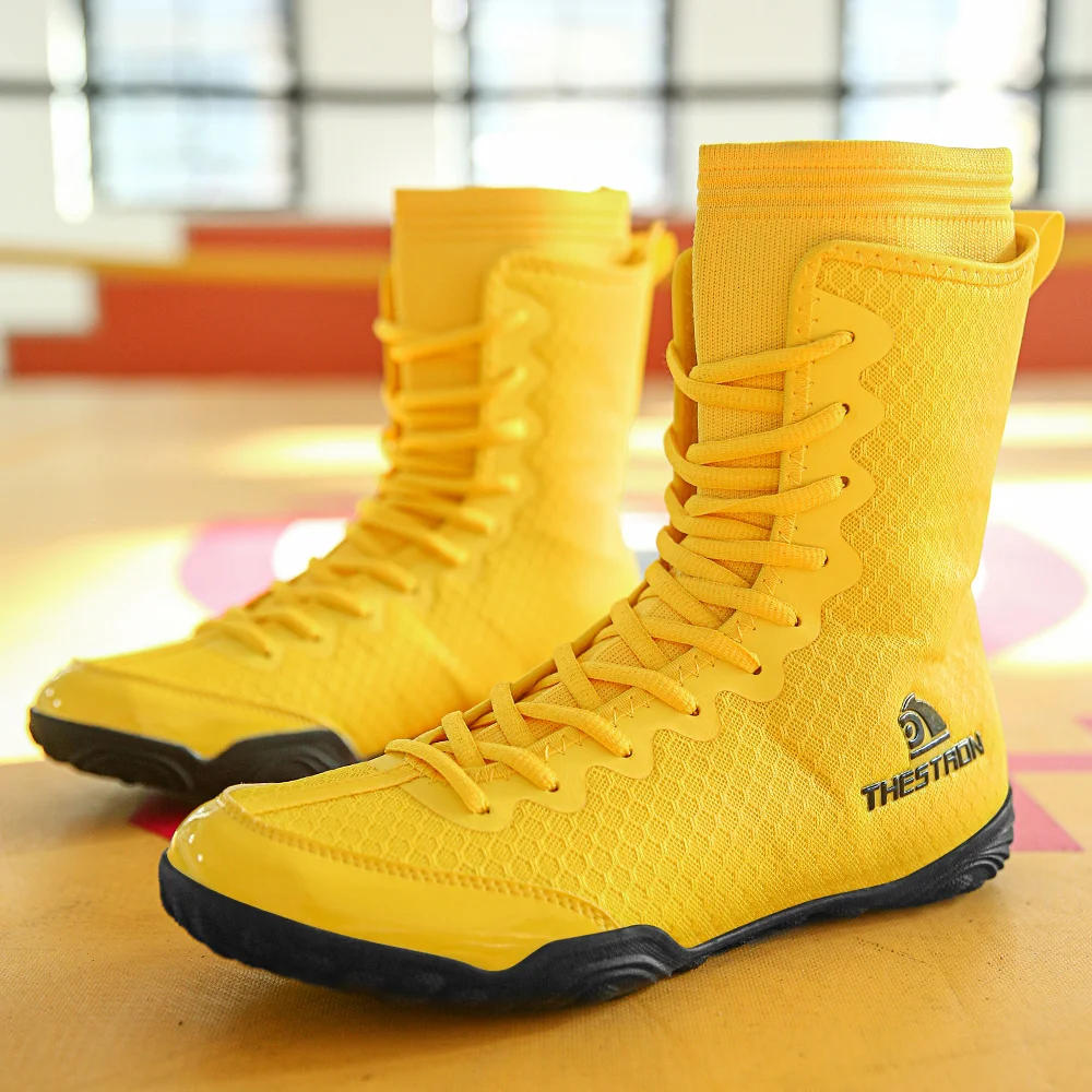 Description Picture 3 of itemMen Boxing Shoes Professional Boxing Sneakers Size 39-47 Flighting Footwears Male Wrestling Shoes