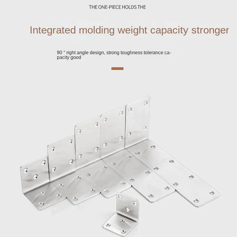 Description Picture 4 of itemThickened Enlarged Corner Code 90 Degree Right Angle Fixing Bracket Triangular Iron Layer Plate Furniture Connector Piece