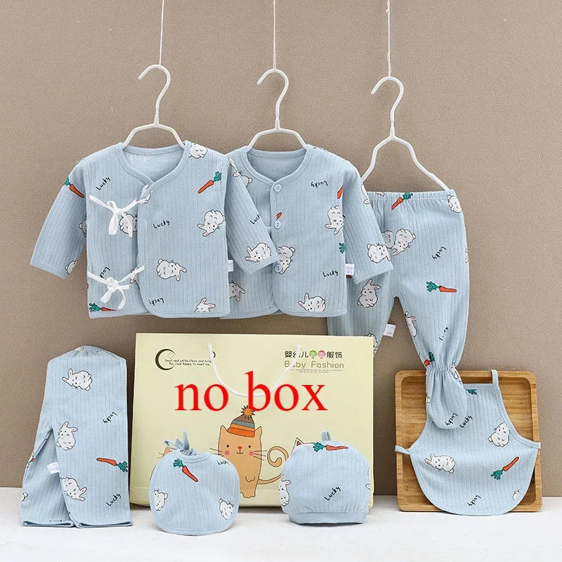 Description Picture 3 of itemNewborn Baby Boy And Baby Girl Clothes cartoon long Sleeve Bodysuit+Pants+Hat 7pcs Set