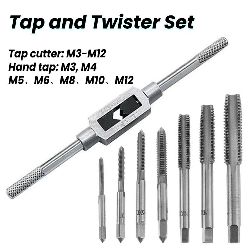Description Picture 4 of itemAdjustable Hand Screw Tap Die Wrench M3-12 Tap Wrench With Screw Thread Tap Drill Bit for Car Repair Tool