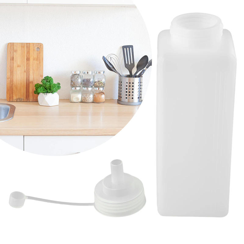 Description Picture 2 of item1Pcs PE 800/1000ML Large Diameter Dustproof Plastic Squeeze Sauce Bottle Dressing Bottle Squeezing Container Seasoning Bottle