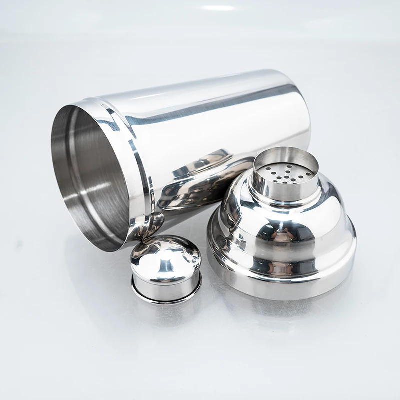 Description Picture 6 of item550/750/1800ml Stainless Steel Cocktail Shaker Cocktail Mixer Wine Martini Drinking Boston Style Shaker Party Bar Tools New