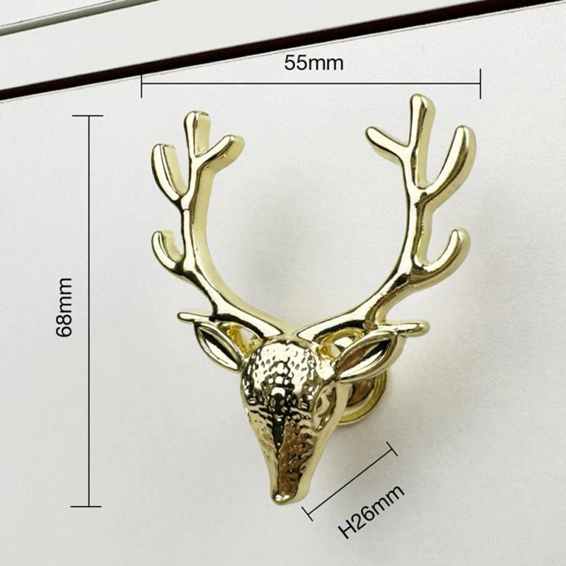 Description Picture 6 of itemZinc Alloy Deer Shape Wardrobe Knob Furniture Handles Door Knobs And Handles Cabinet Furniture Hardware
