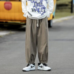 Spring Autumn Elegant Fashion Harajuku Slim Fit Ropa Hombre Loose All Match Sport Casual Pants Solid Straight Cylinder Leggings