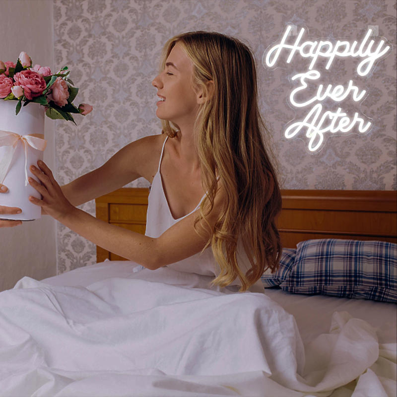 Description Picture 4 of itemHappily Ever After Neon Light Sign LED Neon Light Wedding Happy Birthday Neon Light Decoration Lights Party Neon Sign USB