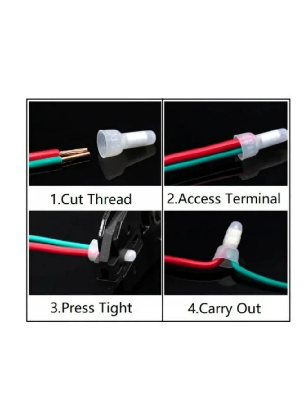 Description Picture 3 of item50/100/500/1000 PCS CE1 CE2 CE5 Closed End Crimp Caps Electrical Wire Cable Terminals Connectors