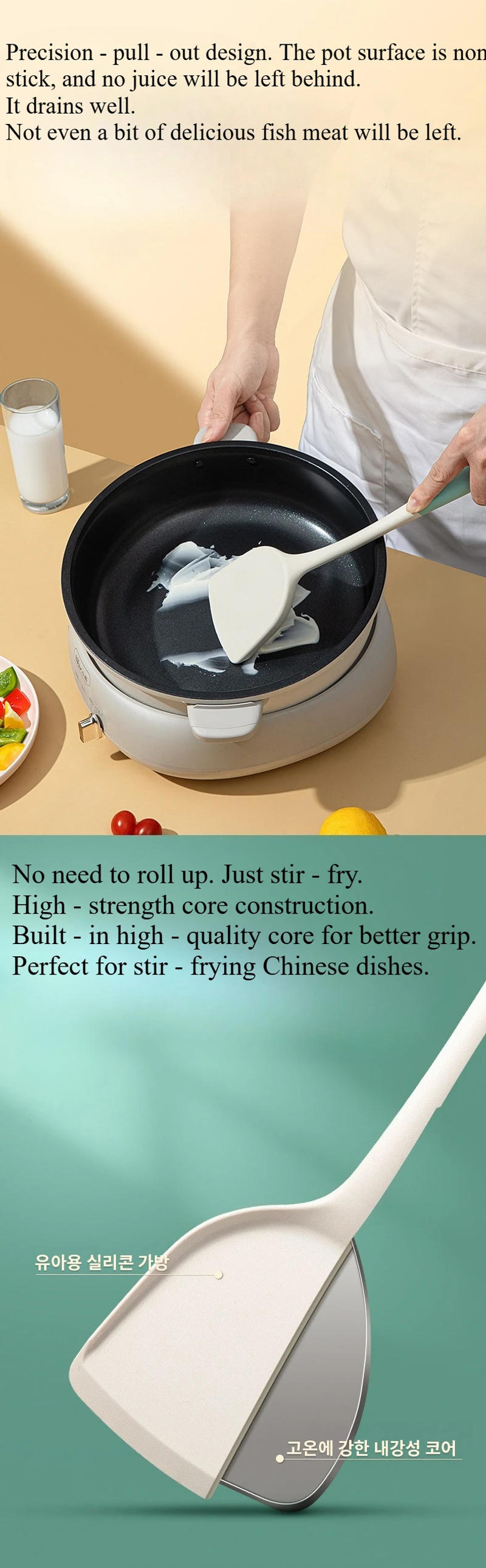 Description Picture 6 of itemNEW Silicone Spatula Non Stick Pan Wooden Handle Silicone Vegetable Heat-resistant Silicone Cooking Spatula Spoon Kitchen tool