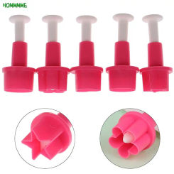 Flower Shape Cookie Cutters 3D Plastic Biscuit Mold Cookie Stamp DIY Fondant Cake Mould Kitchen Baking Pastry Bakeware Set Mini