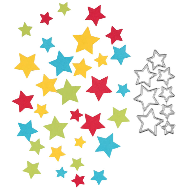 Description Picture 2 of itemStars Metal Cutting Dies Stencil Scrapbooking DIY Album Stamp Paper for Handmade Greeting Cards Embossing Decor Craft