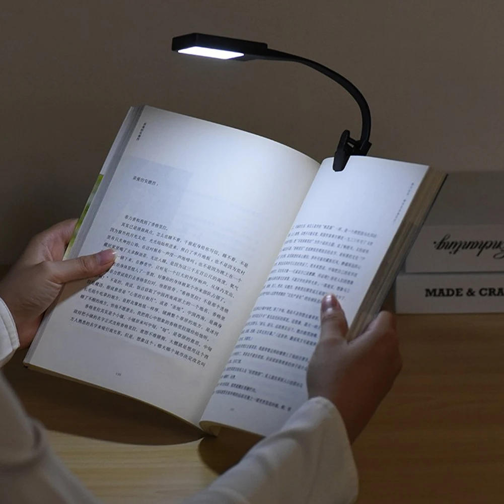 Description Picture 3 of item360° Flexible Table Lamp with Clip Stepless Book Led Desk Lamp Rechargeable Bedside Night Light for Study Reading Office Work
