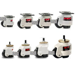 1Piece  Leveling Caster Castor Retractable Feet Pad Industrial Machine Equipment Swivel Thread Bolt Flat Plate Mounting