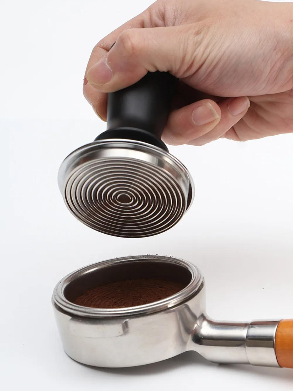 Description Picture 4 of item51/53/58mm Espresso Coffee Tampers with Graduated Scale Spring-Loaded Equilibrium Coffee Distributor Barista Accessories Coffeew