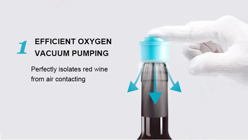 Description Picture 5 of itemLeak-proof Wine Bottle Stoppers, Wine Cork, Freshness Locking Drink Caps, Time Indicate, Vacuum, 1Pc