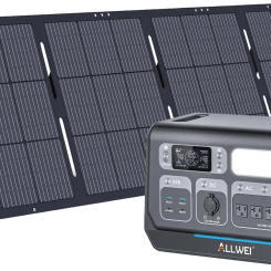 Solar Generator 2400W with 1x 200W Solar Panel 2048Wh LiFePO4 Portable Power Station Fast Charge in 1.5H 4 AC Outlet