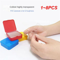 1~8PCS Reusable Double Sided Adhesive Transparent Pvc Wall Stickers Waterproof Nano Clear Double Face Home Supply