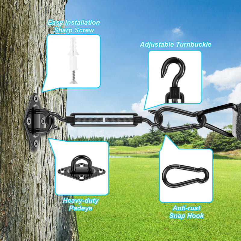 Description Picture 5 of item40PCS/Set M6 Awning Attachment Set Heavy Duty Sun Shade Sail Stainless Steel Hardware Kit for Garden Sail Fixing Accessories