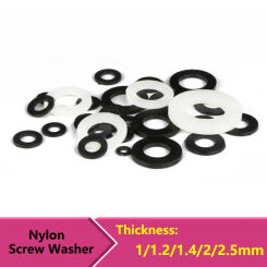 20/50/100/500pcs Nylon Screw Washer M3 M4 M5 M6 M8 M10 M12 Plastic Seals Spacer Plated Flat Insulation Plain Round O Ring Gasket