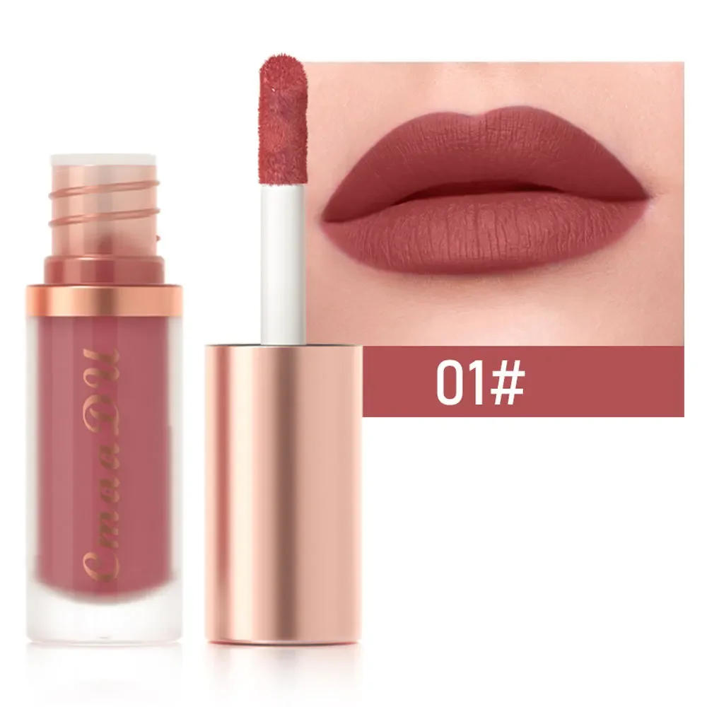 Description Picture 5 of item1pcs Waterproof Matte Velvet Lip Glaze Moisturizing Long Lasting Non-stick Cup Not Easy To Fade Lip Gloss Lipstick Makeup