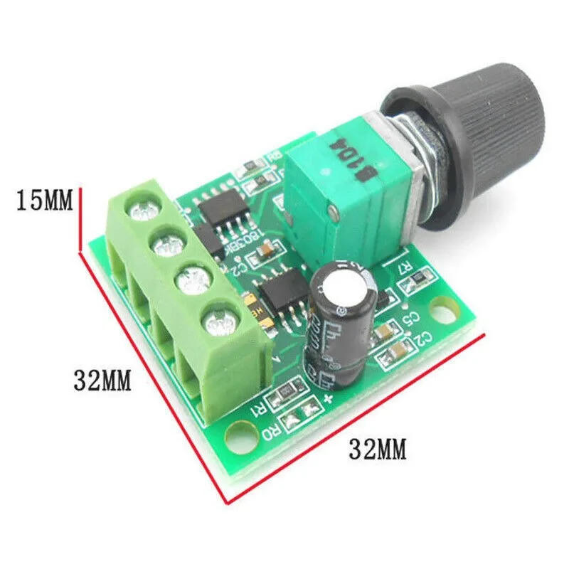 Description Picture 2 of itemDC Motor Speed Controller 1.8V 3V 5V 6V 12V PWM Speed Controller Potentiometer Knob Switch Kit Barrier Terminal Block