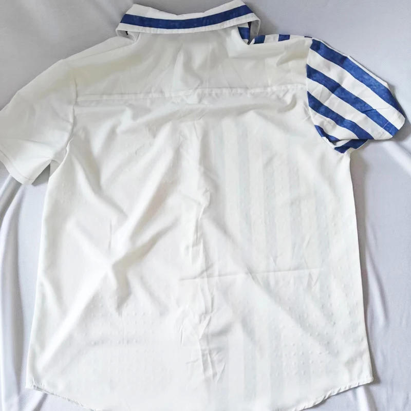 Description Picture 6 of itemMen Summer Short Sleeve Lapel Stripe Shirt Four Sided Elastic Fabric Cool Comfortable Casual Shirt Tops .