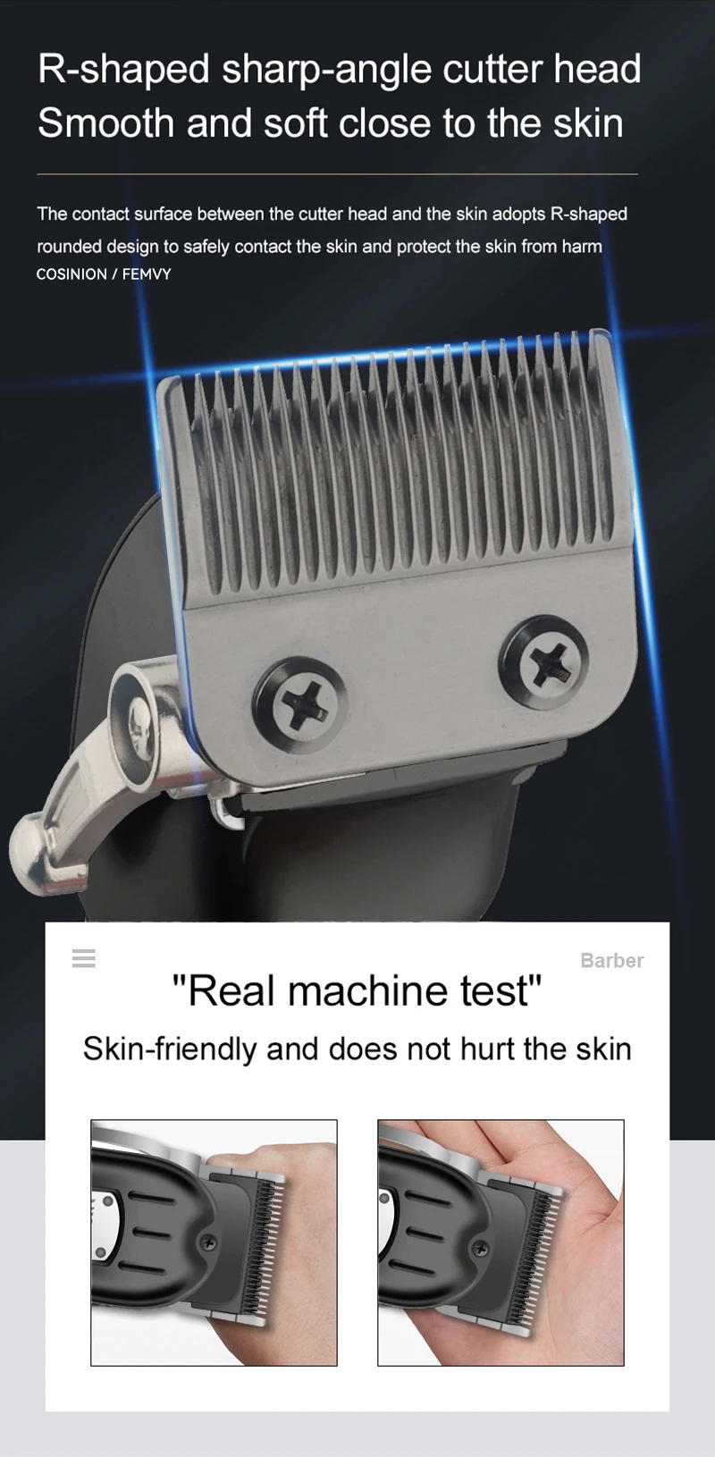 Description Picture 6 of itemProfessional Barber Men Electric Hair Trimmer 3000mAh Rechargeable Hair Clipper Adjustable Trimming Length Cordless Beard Shaver