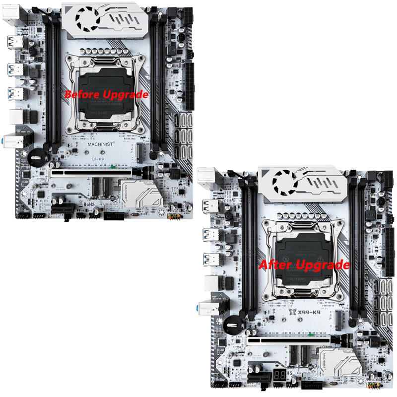 Description Picture 2 of itemMACHINIST K9 X99 Motherboard Set LGA 2011-3 Kit Xeon E5 2620 V4 CPU 32GB(2*16G) DDR4 2400mhz Memory Nvme M.2*2 M-ATX