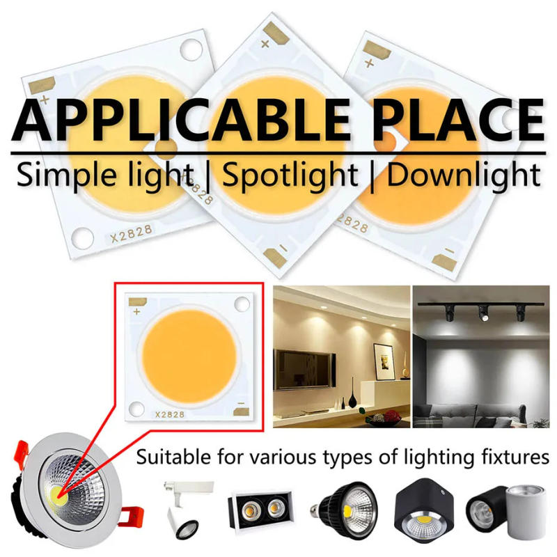 Description Picture 6 of item5pcs 36-60W COB Chip Ra 97 3000K 4000K 6000K 2828 Integrated SMD diode 17x34mil Light Bead for LED Bulb Ceiling Spotlight DIY