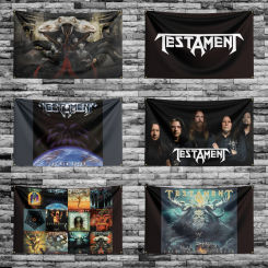 3x5 Ft T-Testament Heavy Rock Band Flag Polyester Digital Printing Banner for Bedroom Wall Art Out Door Tapestry Decoration